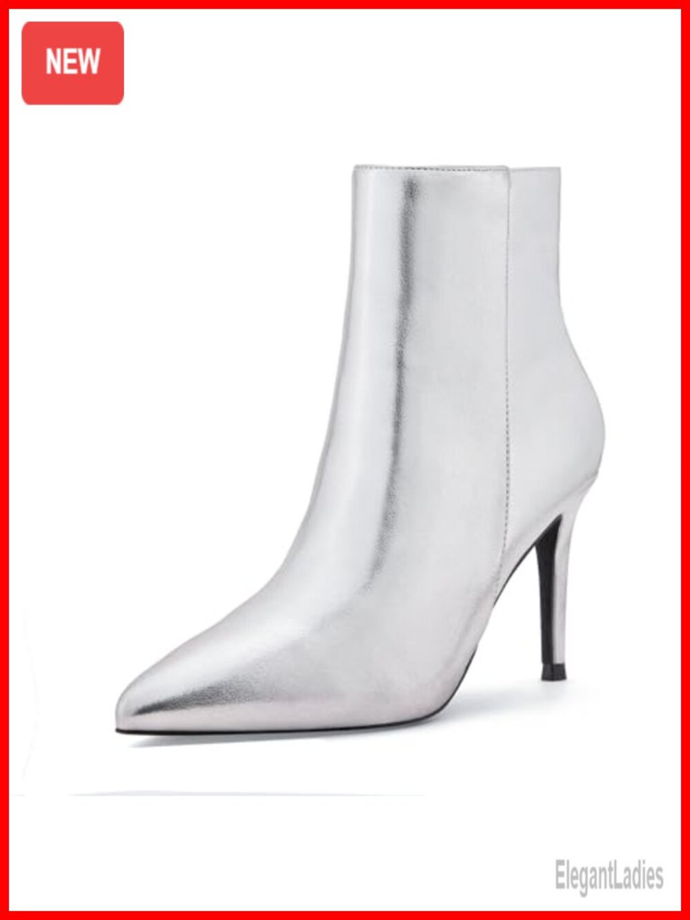 Pointed Toe Side Zipper Ankle Boots Stiletto Heel Booties